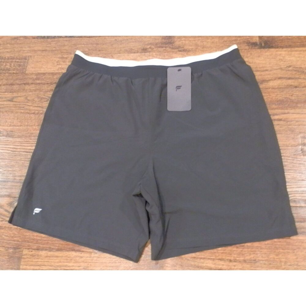 Fabletics Fundamental Lined Black Athletic Shorts 7" Inseam Men's Size XL NWT